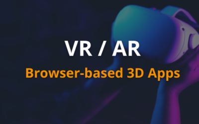 Browser-based three-dimensional, virtual reality (VR) and augmented reality (AR) applications